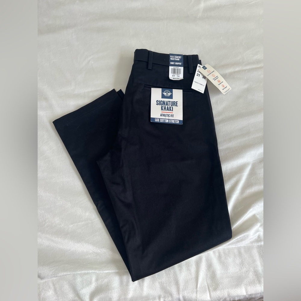 Dockers Signature Khaki Lux Cotton Stretch Pants - Black‎